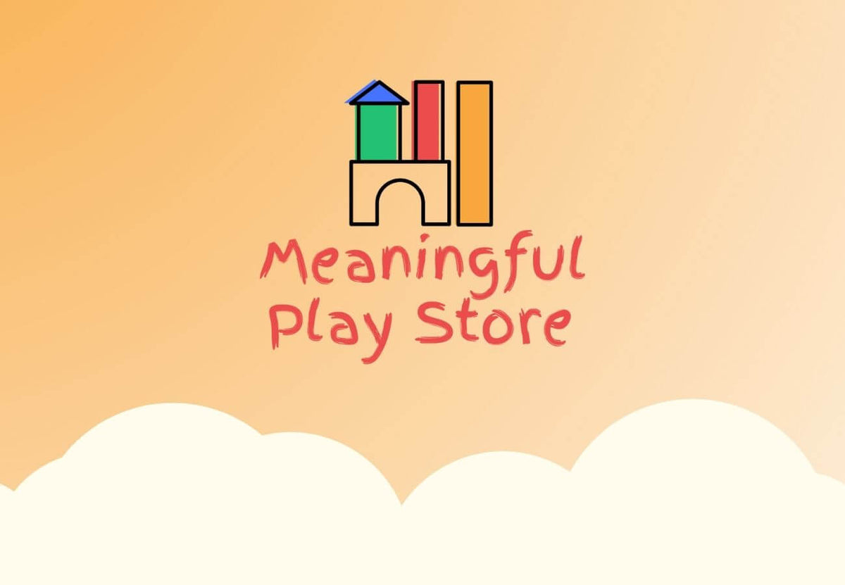 Logo of Welcome To The Meaningful Play Store featuring colorful building blocks.
